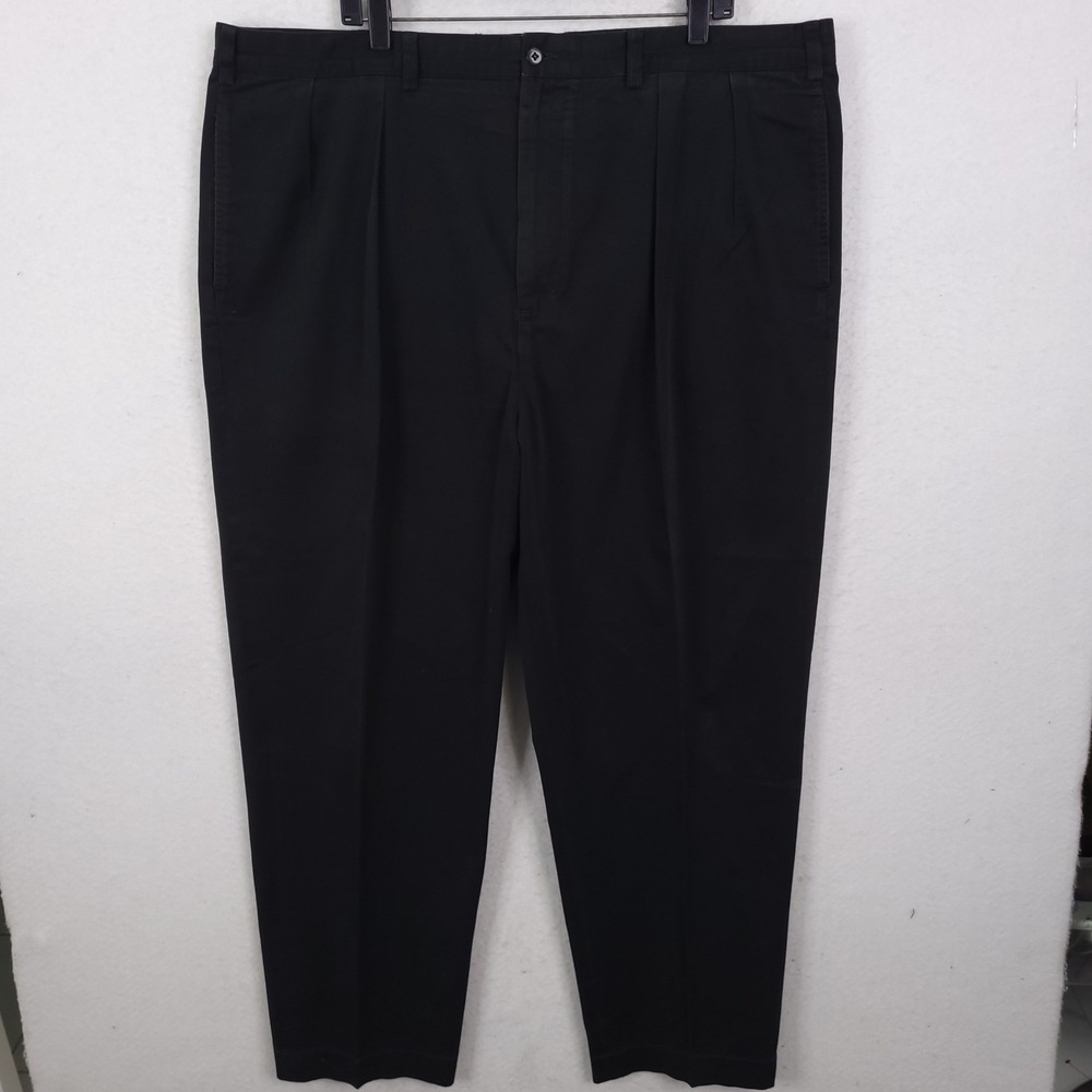 Polo Ralph Lauren Andrew Pant Mens 44x32 Fits 44x29  Black Pleated Chinos
